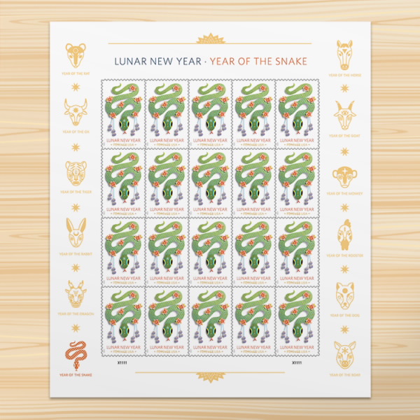 Lunar New Year Stamps for Cards and Seasonal Mail | Tool Stamps